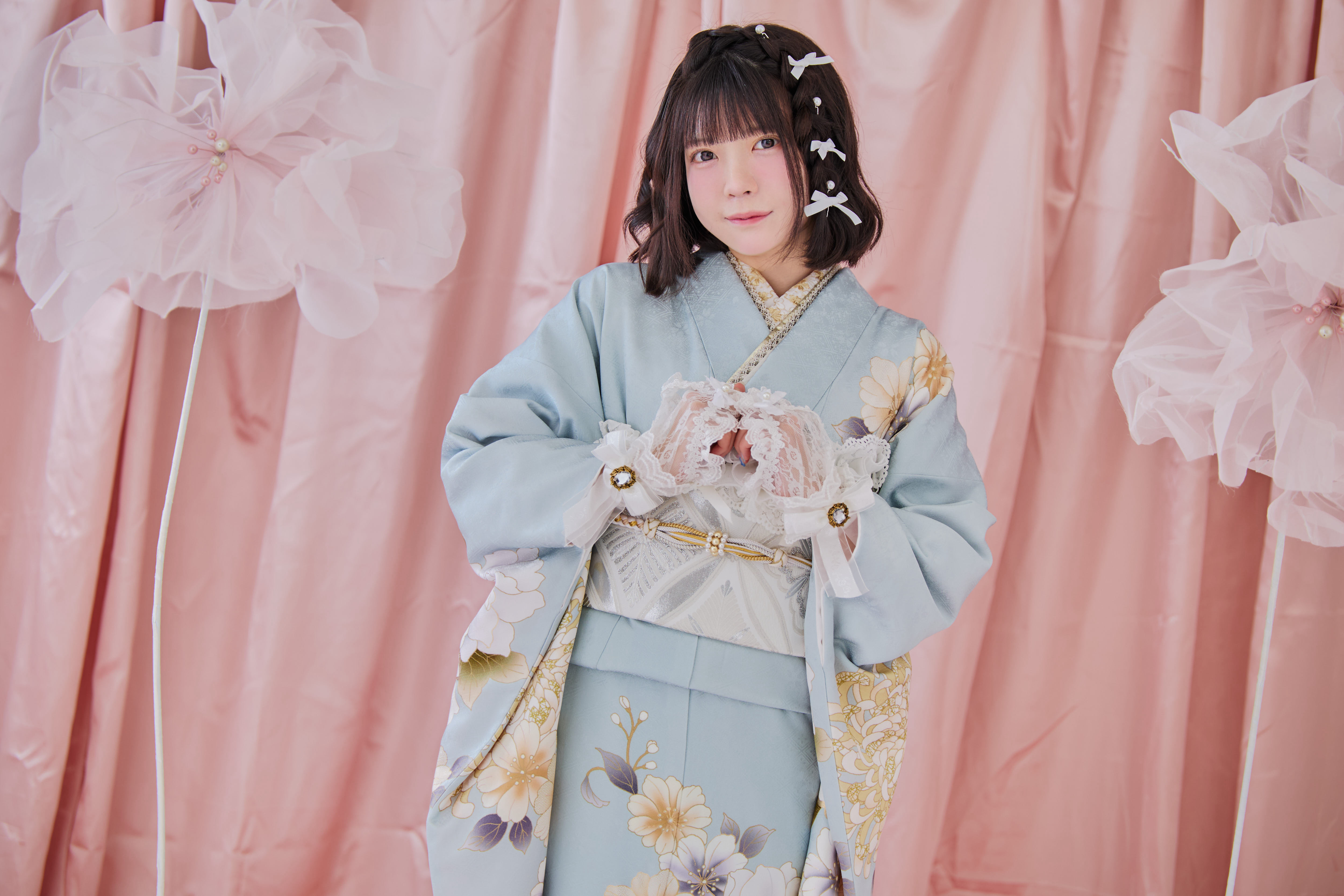KIMONO LARME振袖アルバム♡みぽたぽた♡LIGHT BLUE