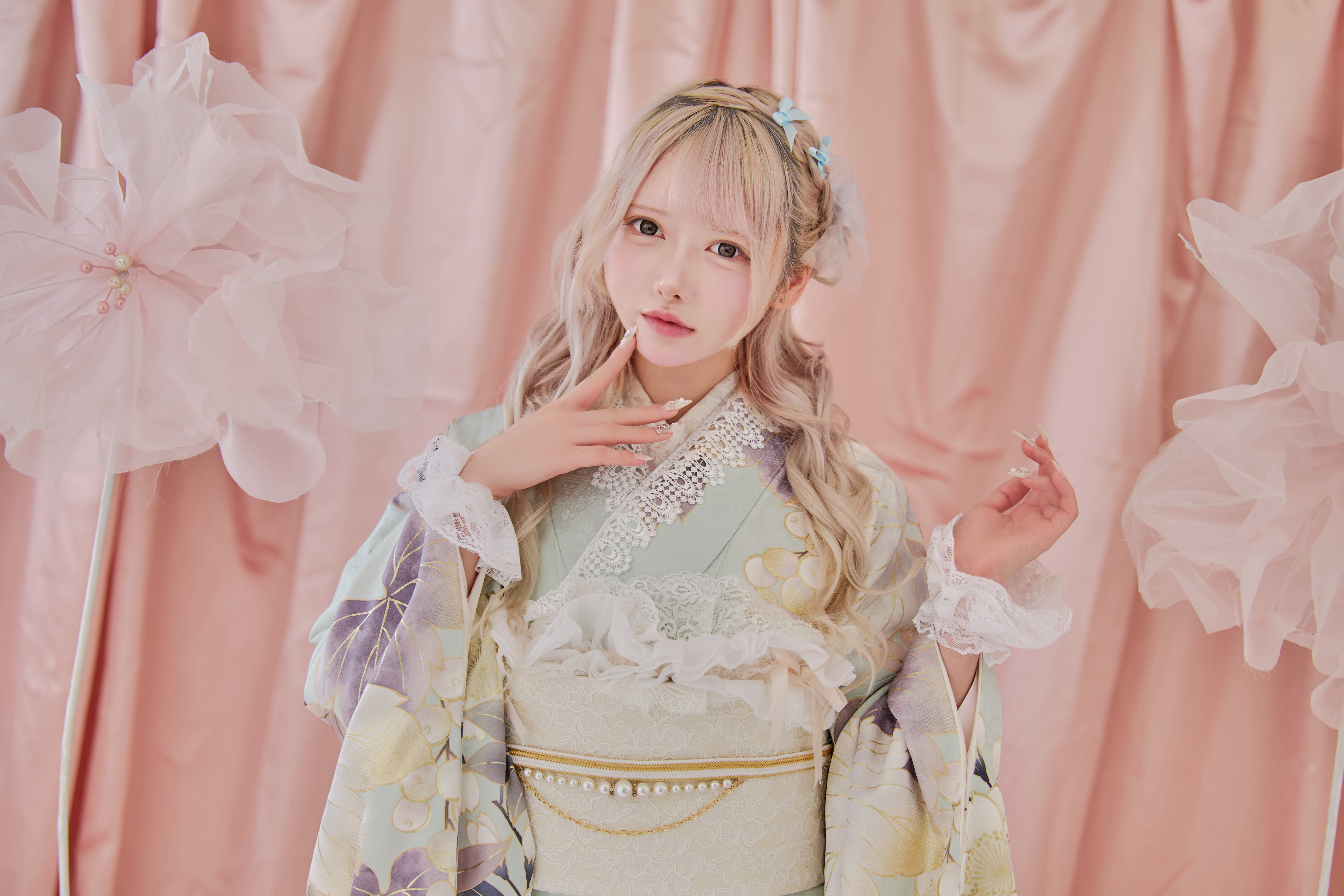 KIMONO LARME振袖アルバム♡白空こあい♡ICE BLUE