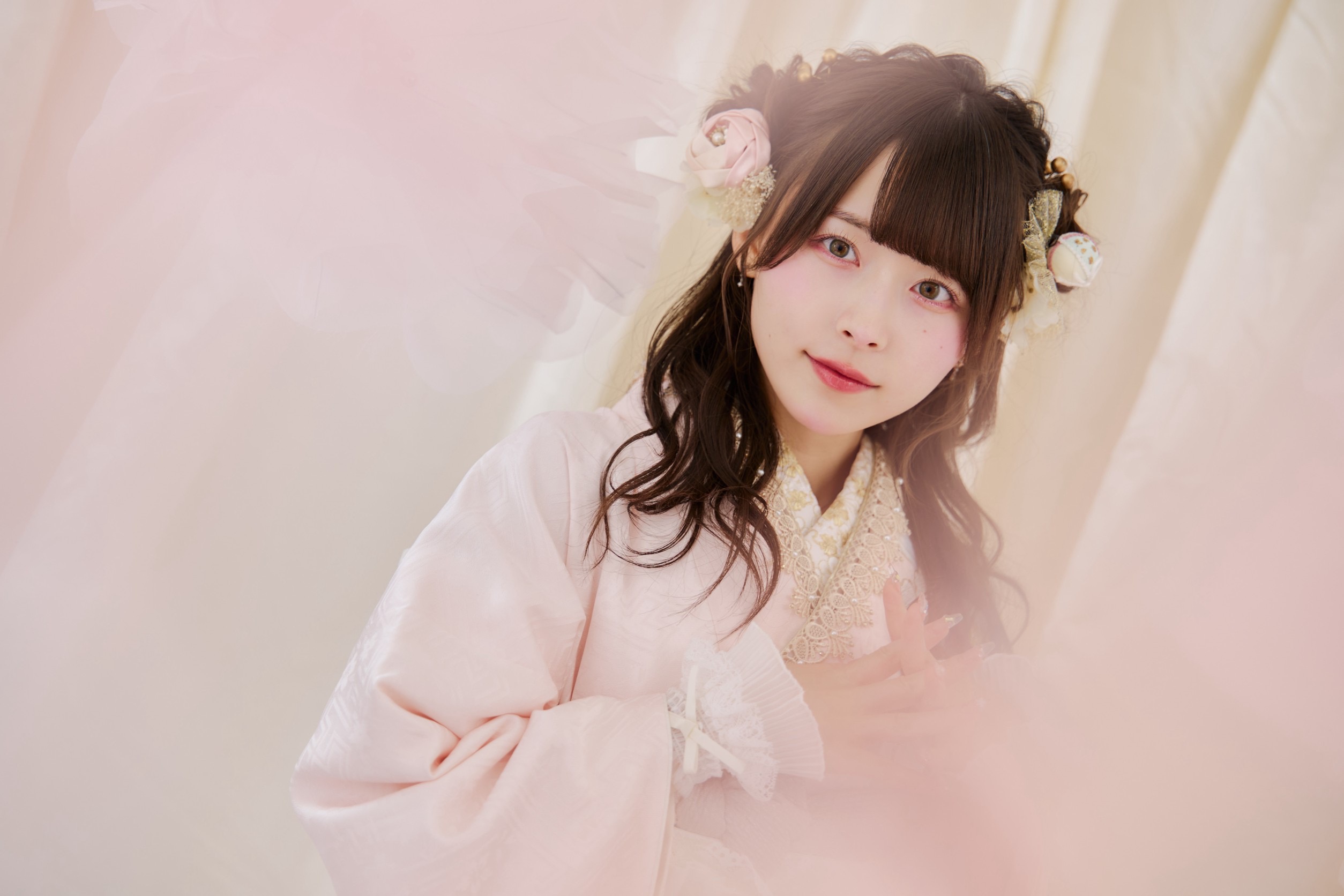 ピンク振袖コーデ特集・POWDER PINK♡島村嬉唄