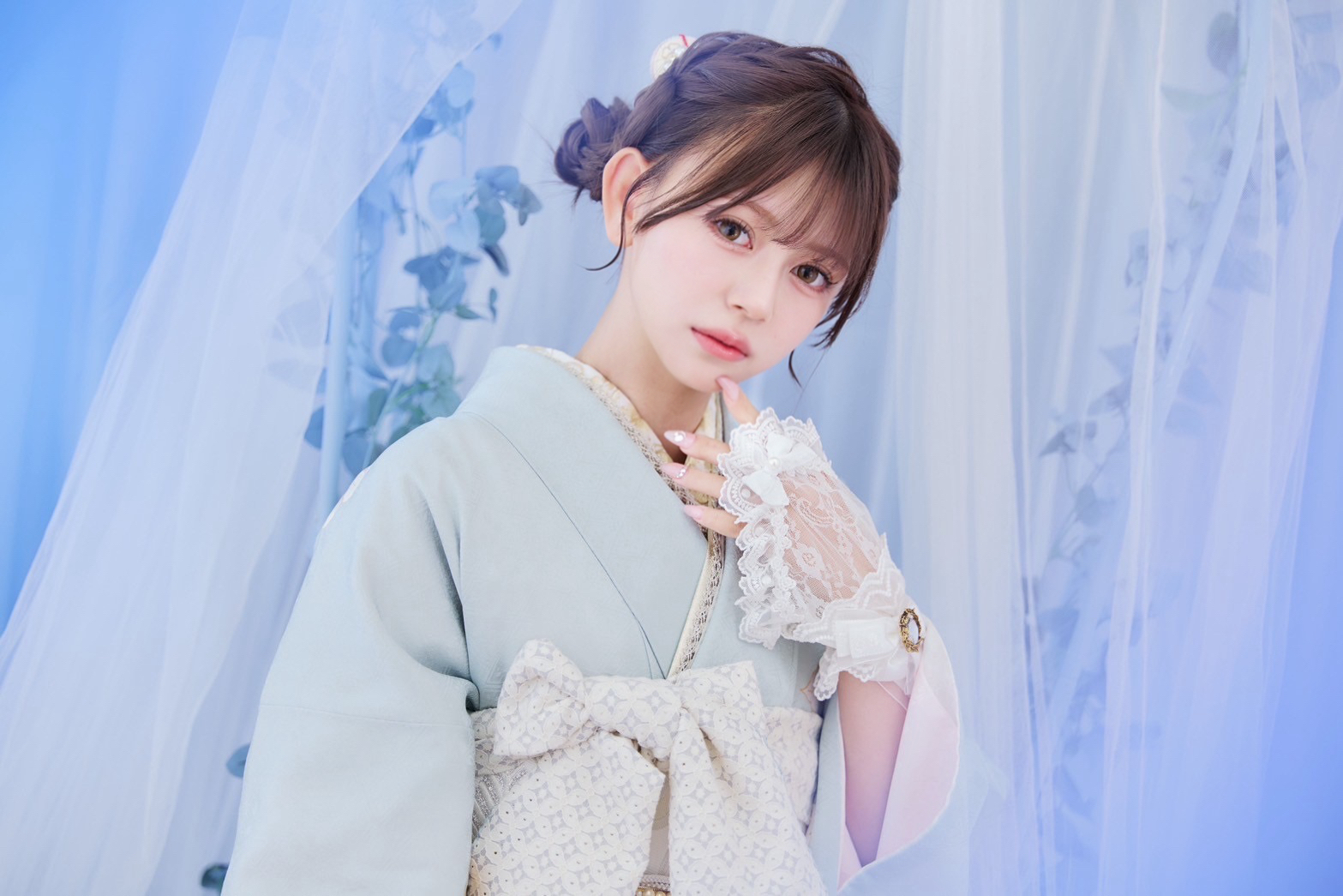 KIMONO LARME振袖アルバム♡矢沢來望♡LIGHT BLUE