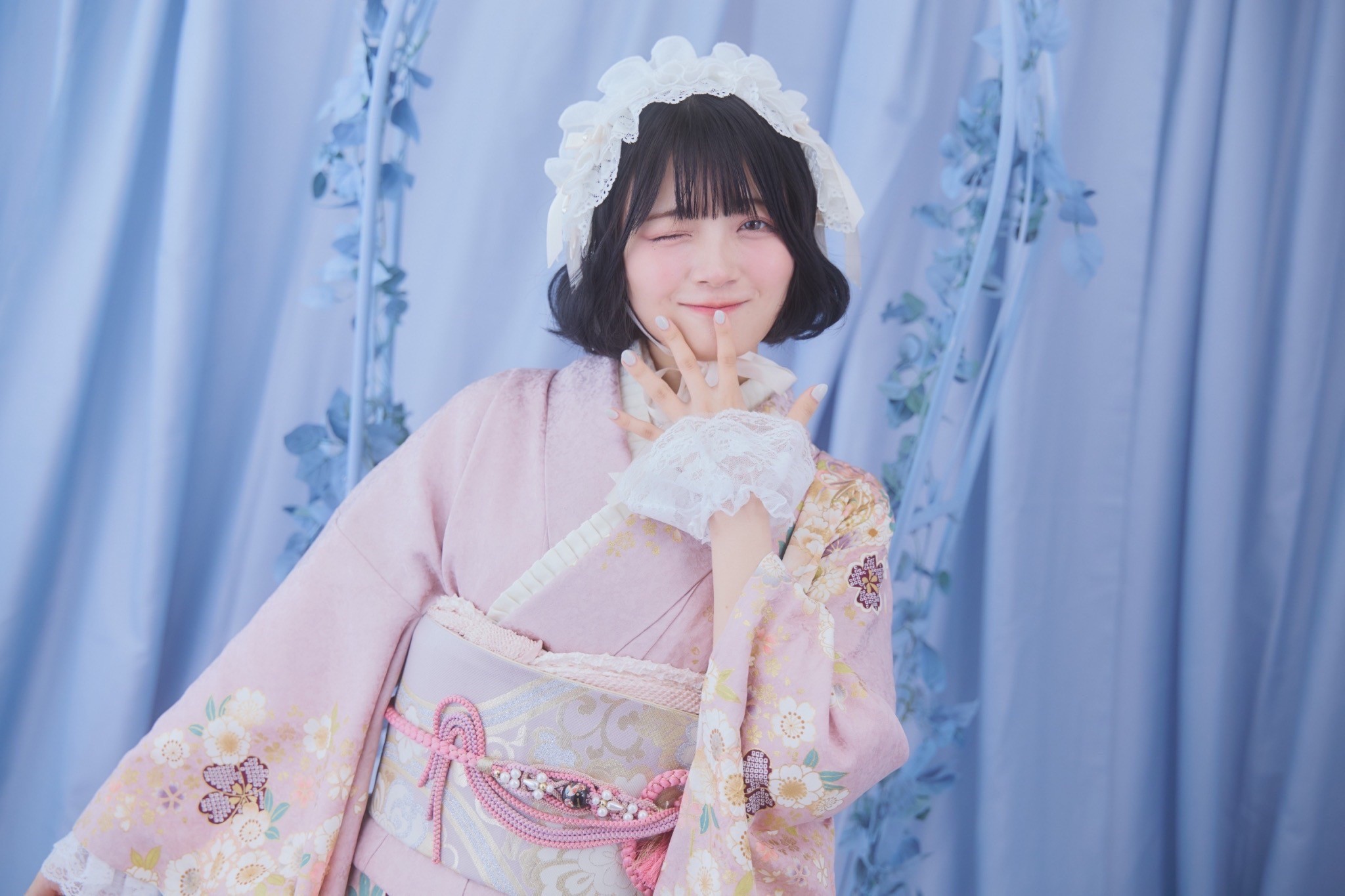 振袖の色を迷っている子必見！ピンク＆水色ガーリー振袖特集