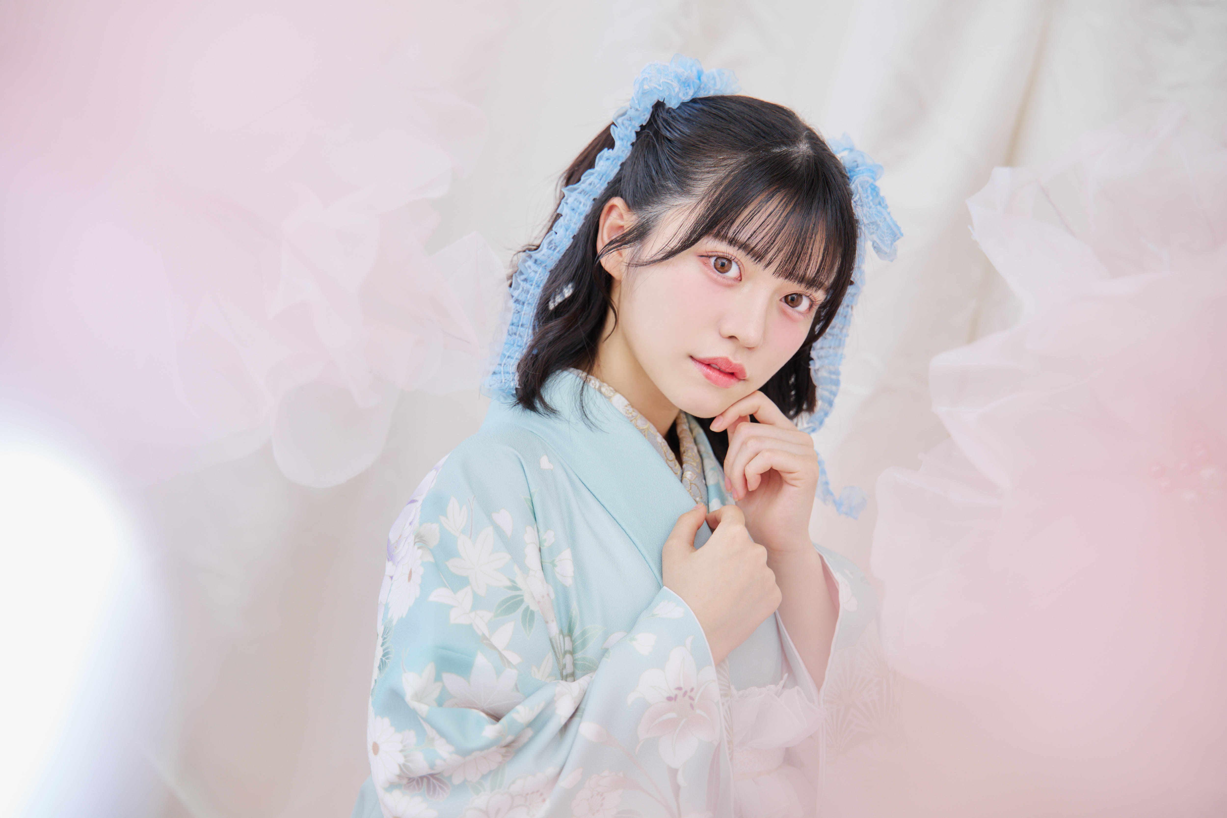 KIMONO LARME袴アルバム♡石浜芽衣♡MINT BLUE