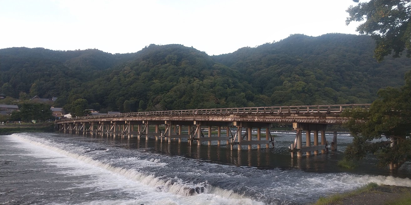 嵐山の紅葉が色づいてきました。