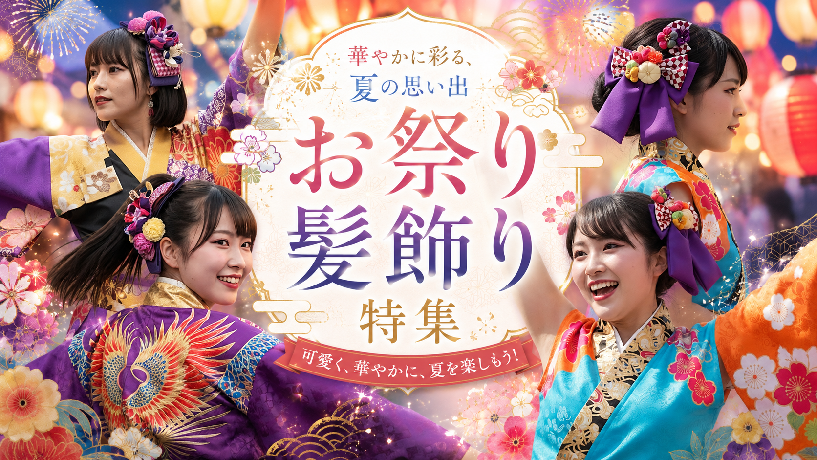 華やかに舞う！お祭り髪飾り特集