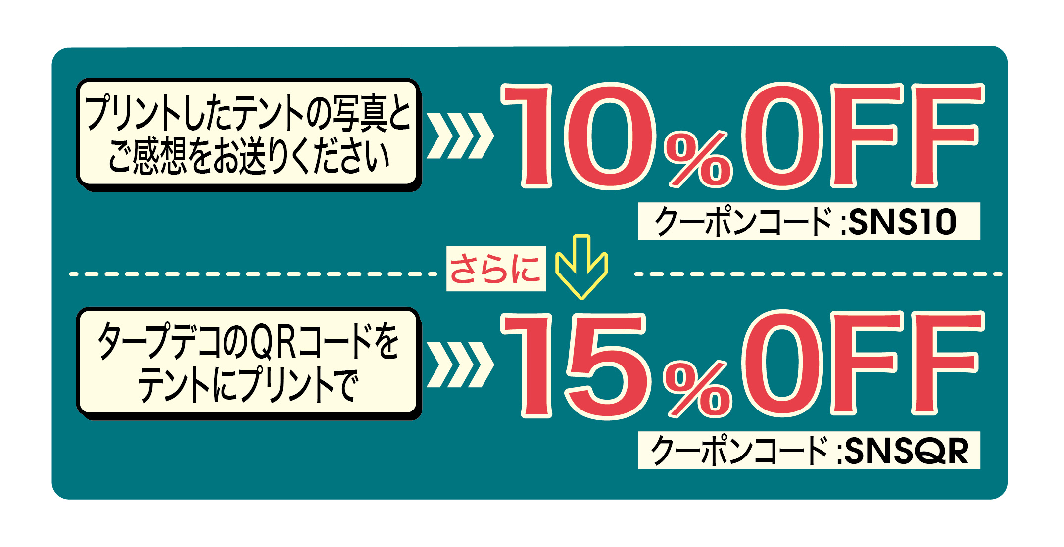 10%～15％OFFキャンペーン