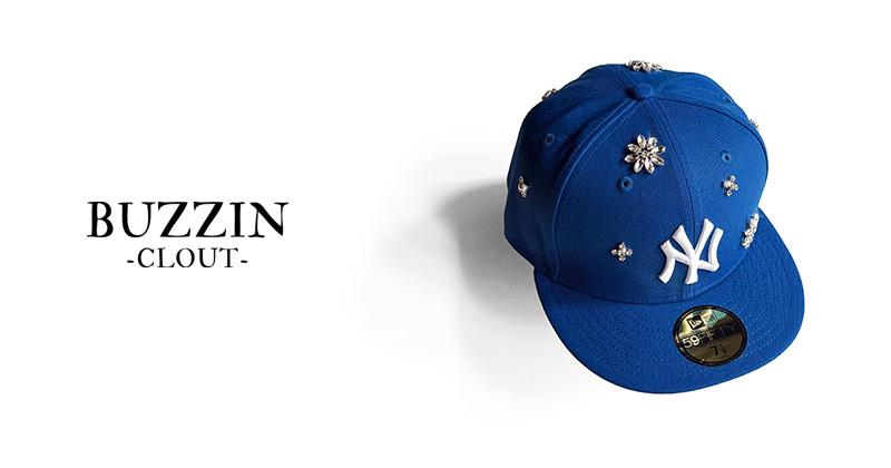 『"BUZZIN -CLOUT-" NEW ERA flashy stone hat』