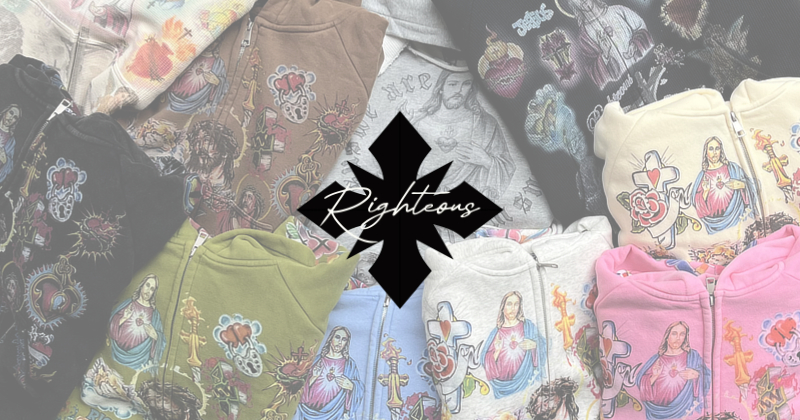 『"We Are Righteous" Risen King Cropped Zip』