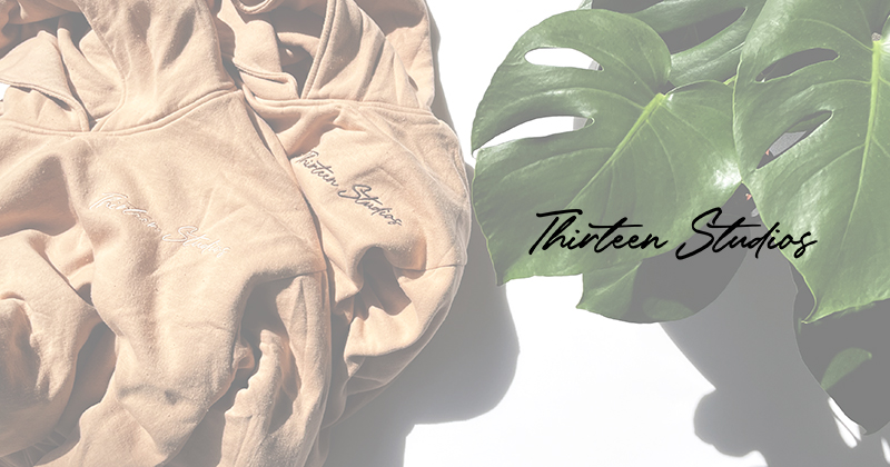 『"Thirteen Studios" Acid Washed Reversible Hoodie』