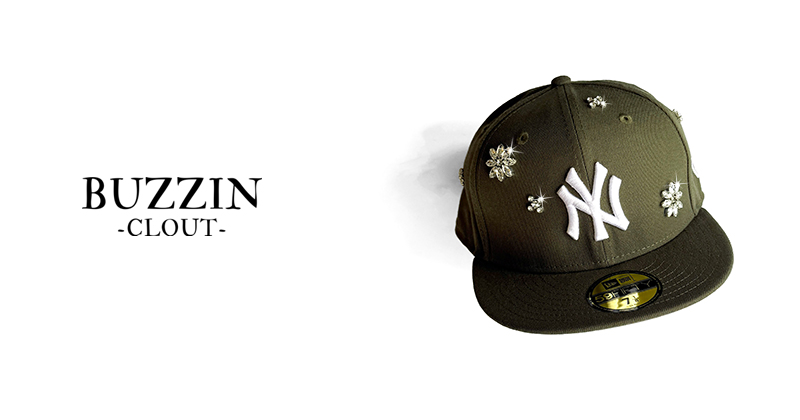 『"BUZZIN -CLOUT-" NEW ERA flashy stone hat』