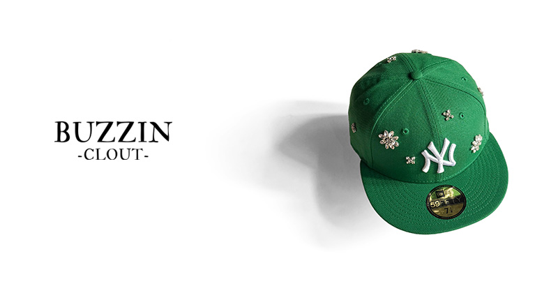 『"BUZZIN -CLOUT-" NEW ERA flashy stone hat』