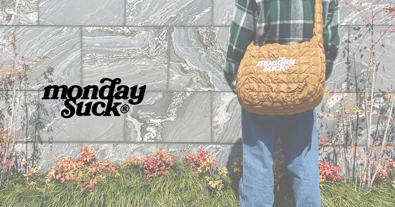 『"MONDAYSUCK" Quilt Trademark Tote Bag』