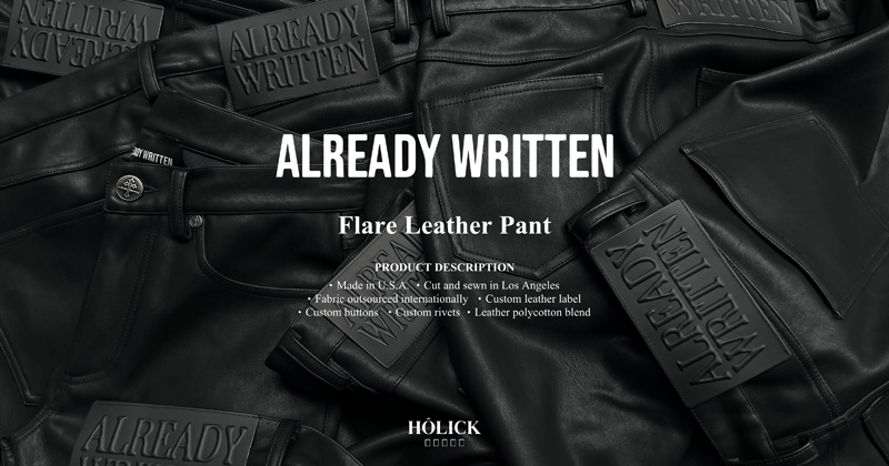 『"ALREADY WRITTEN" Flare Leather Pant』