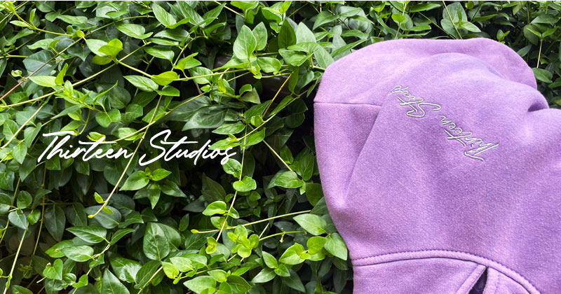 『"Thirteen Studios" Acid Washed Hoodie』