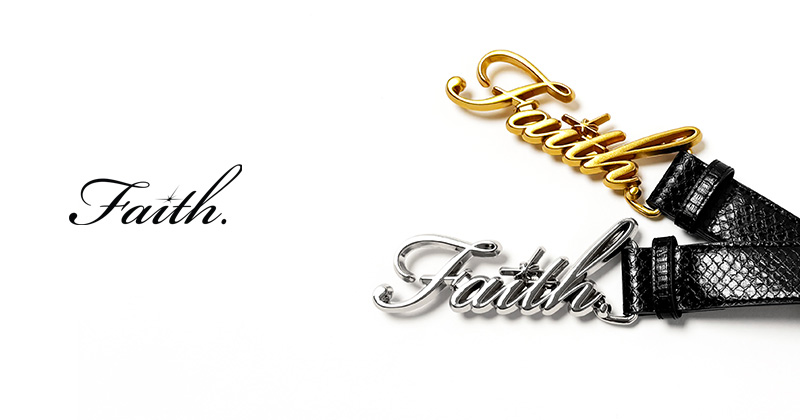 『"FAITH BY LUIS" CHROME & GOLD FAITH BELT』