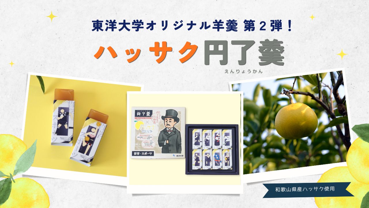 【新商品】東洋大学オリジナル羊羹第2弾『ハッサク円了羹』が新登場!