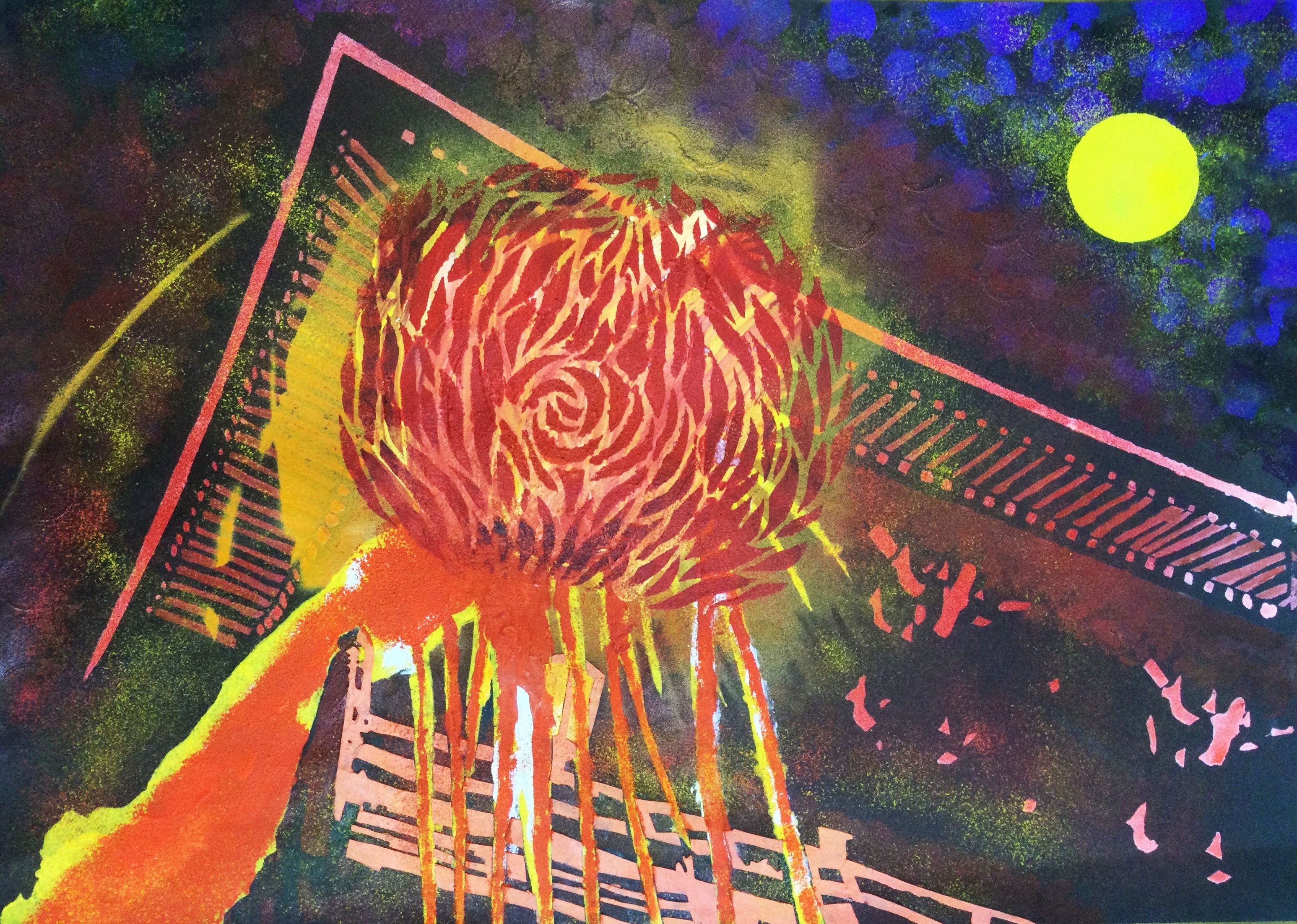 2月お水取り(修二会)をテーマにした作品が完成しました