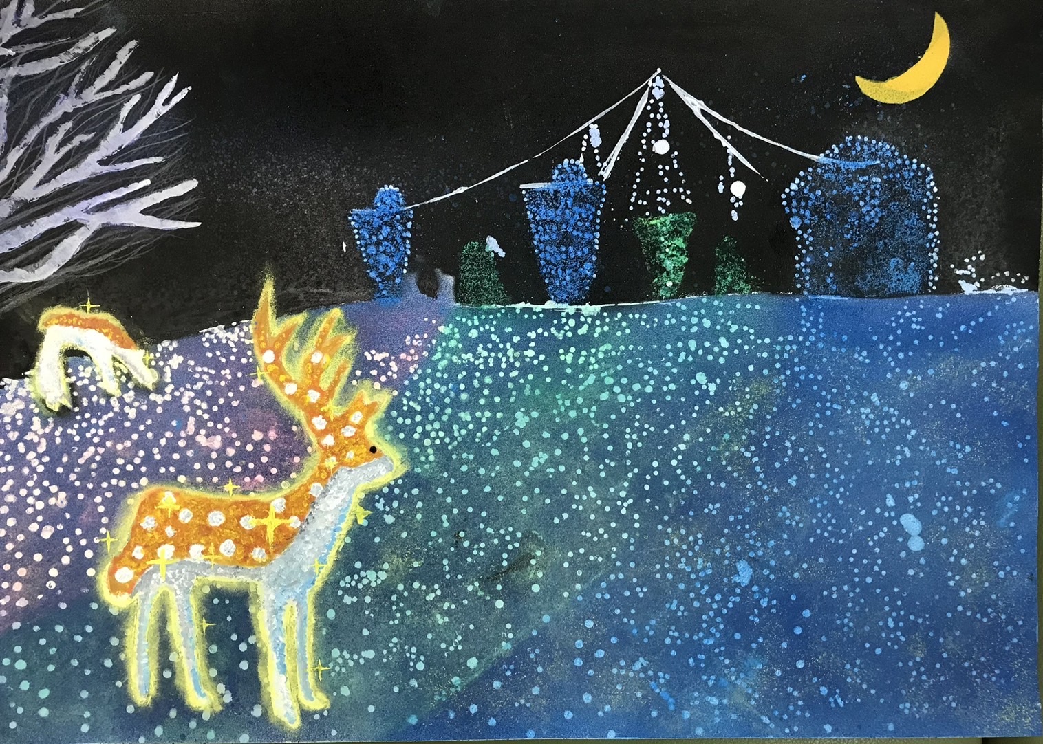 奈良の風景シリーズ2月【なら瑠璃絵】 完成しました。