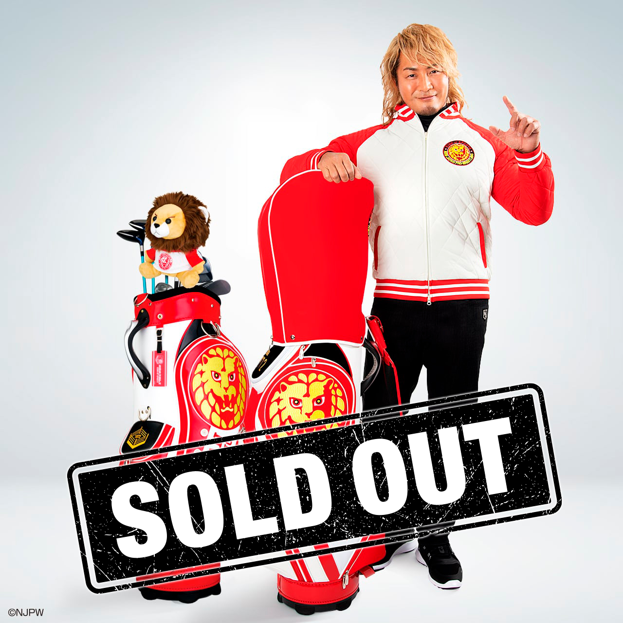 新日本プロレス　キャディバッグ＆ライオンヘッドカバーセット完売いたしました