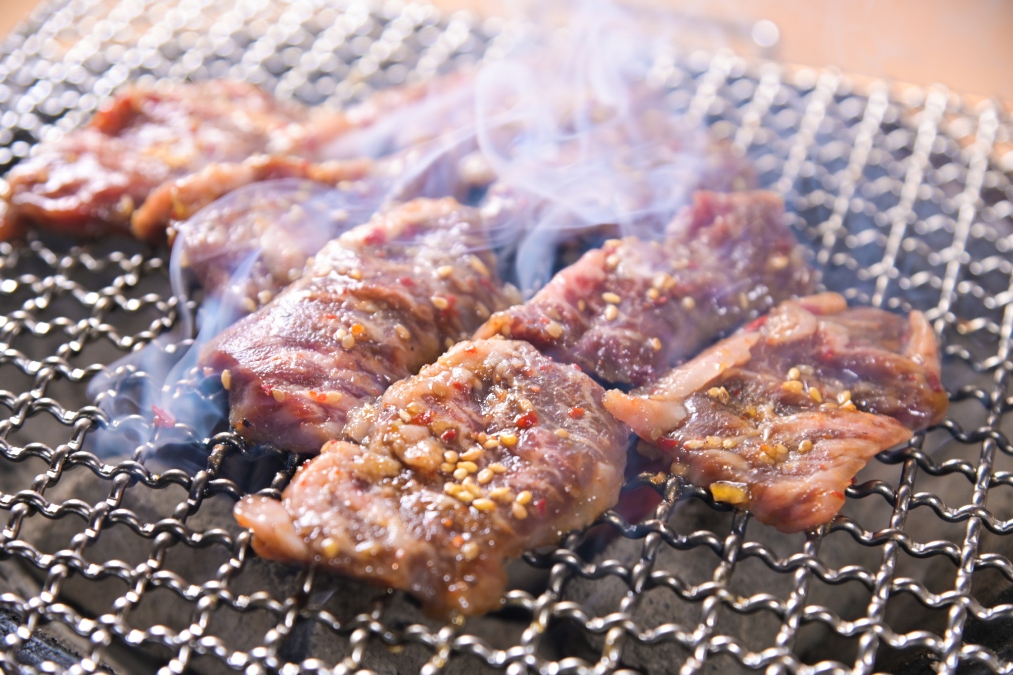厳選したお肉に自家製のタレを揉み込んだ自信作のハラミを是非ご賞味下さい。とっても美味しいよん♪