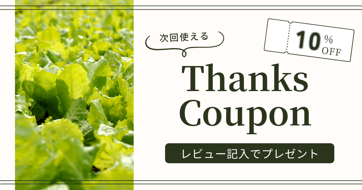 🥬BASEレビュー投稿で【次回10%OFFクーポン】プレゼントキャンペーン