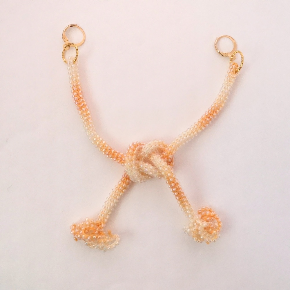 【蛸足房】ビーズ編み羽織紐に萱草色を追加しました