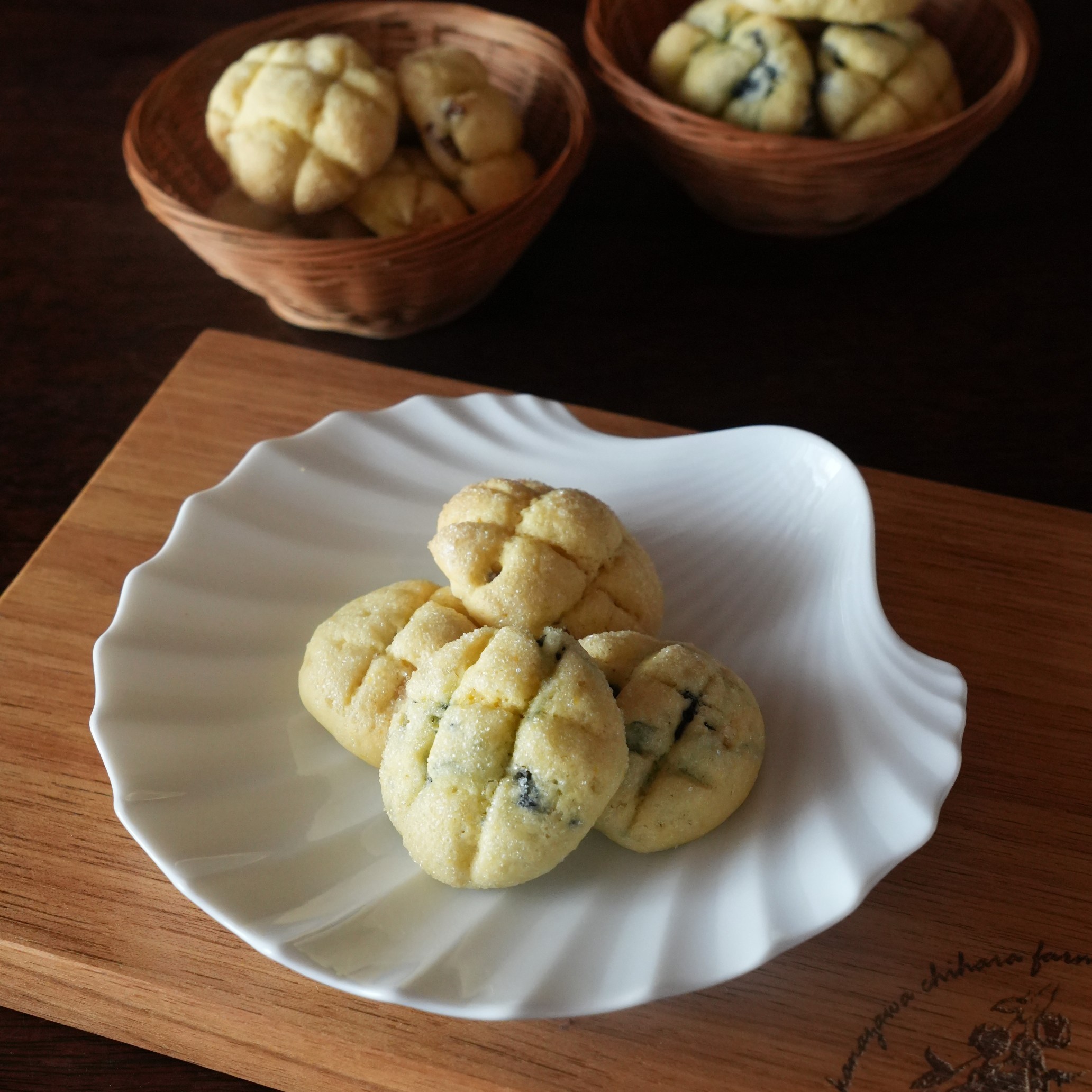 ブルーベリーメロンパンクッキー