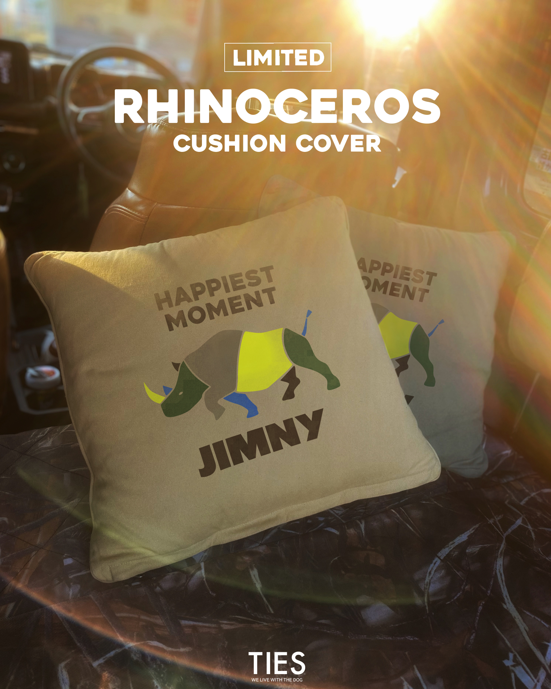ジムニーサンライト会場限定販売 "RHINOCEROS" Cushion cover！
