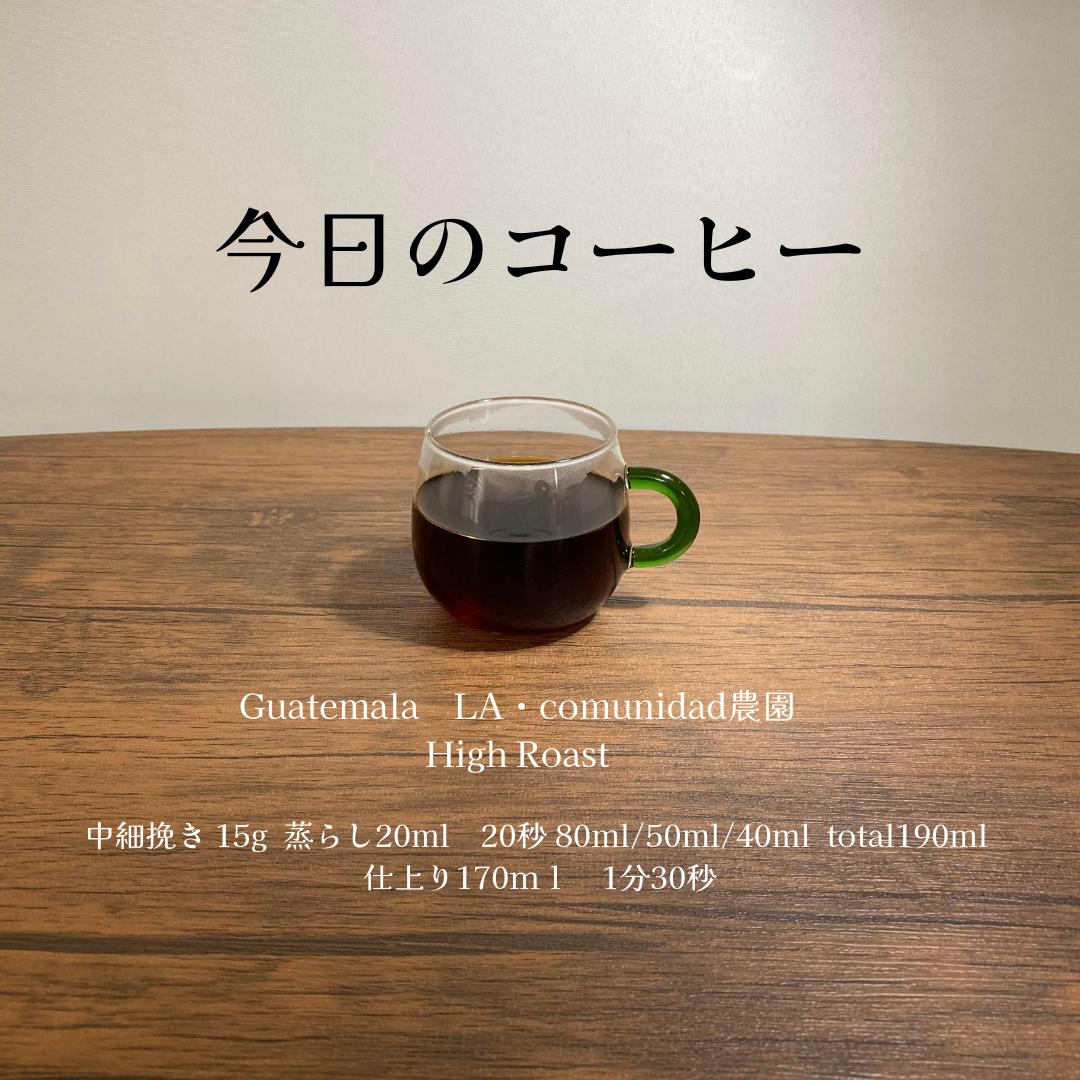 久しぶりの本日のコーヒーです☕