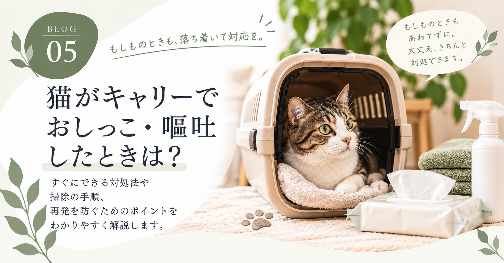 猫がキャリーでおしっこ・嘔吐したときは？通院前にできる準備と対処法