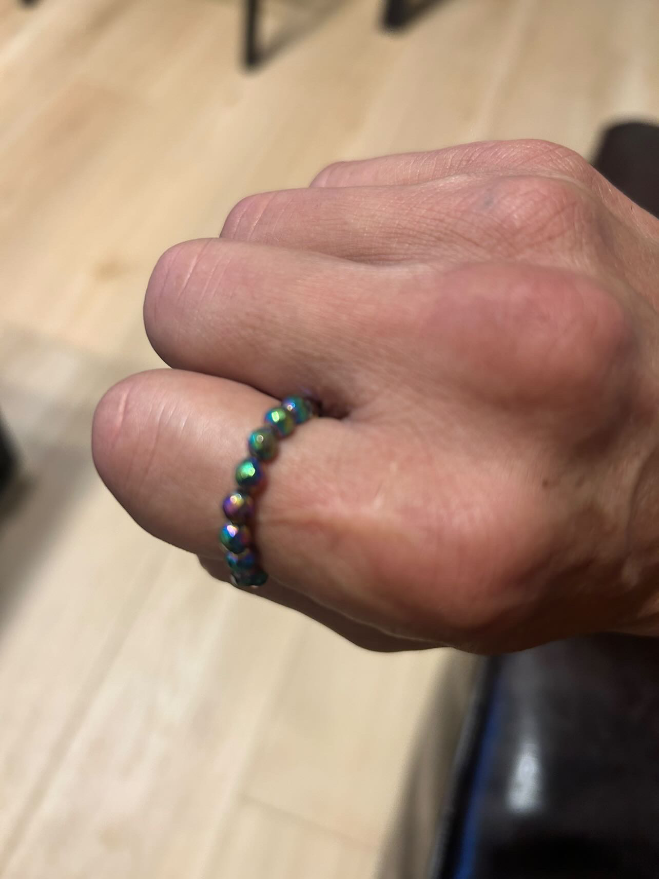 ヘマタイトレアメタルリング着用お写真✨ありがとうございました🙇‍♂️