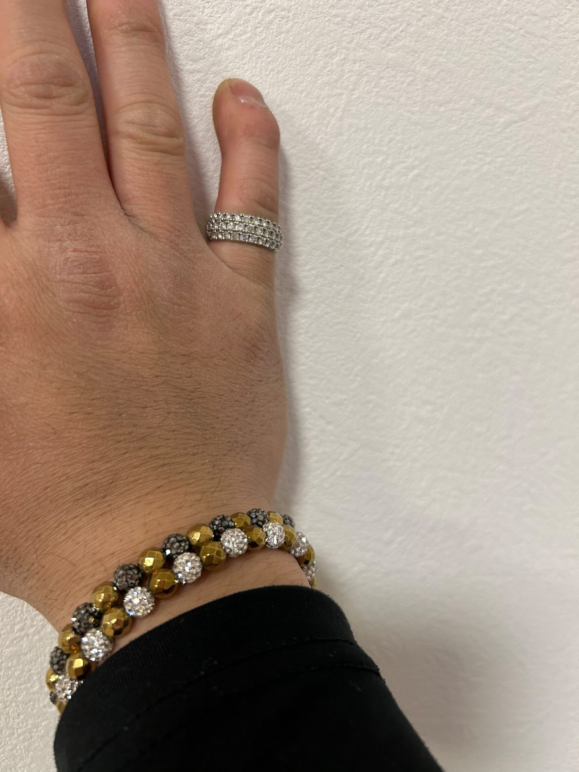 ヘマタイトゴールド混合bracelet✨着用写真ありがとうございます🙇‍♂️