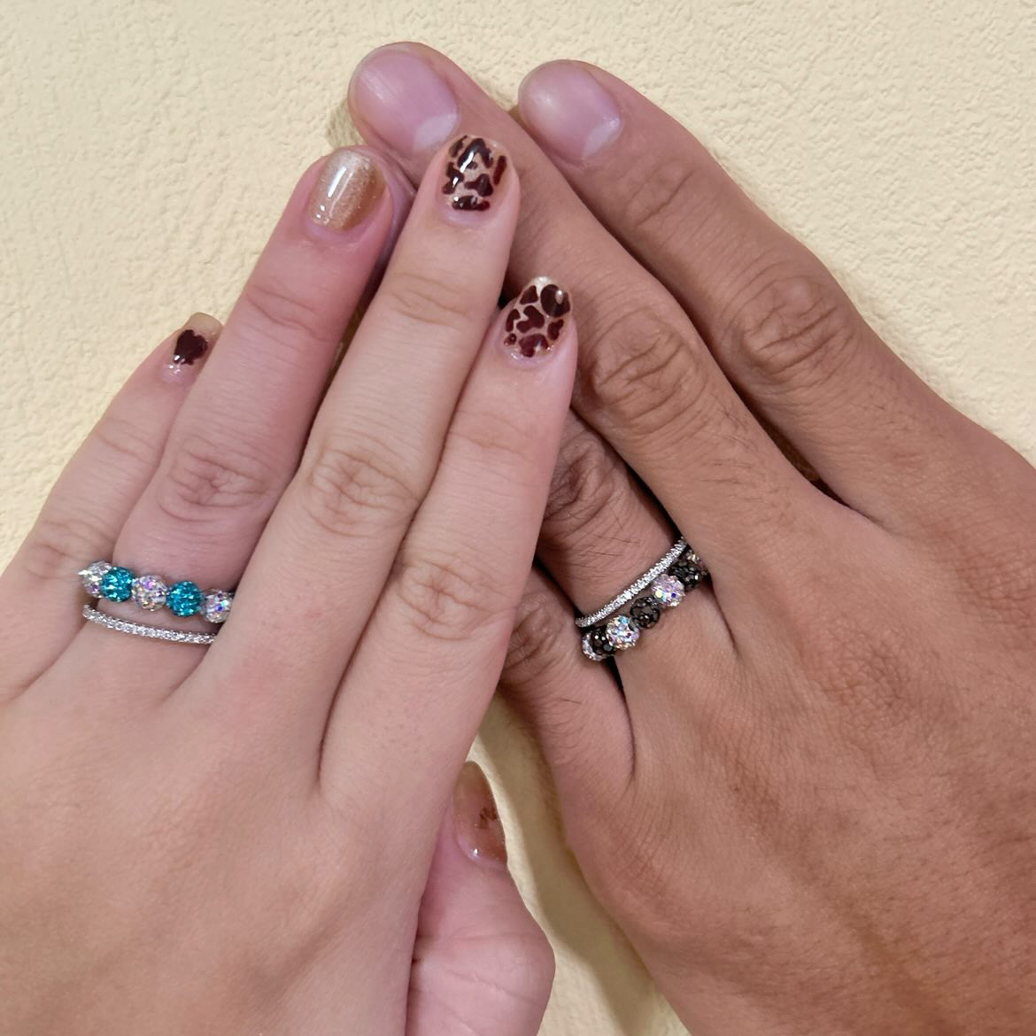 silver925リングとキラキラリング✨お揃いでのお写真ありがとうございました🙇‍♂️