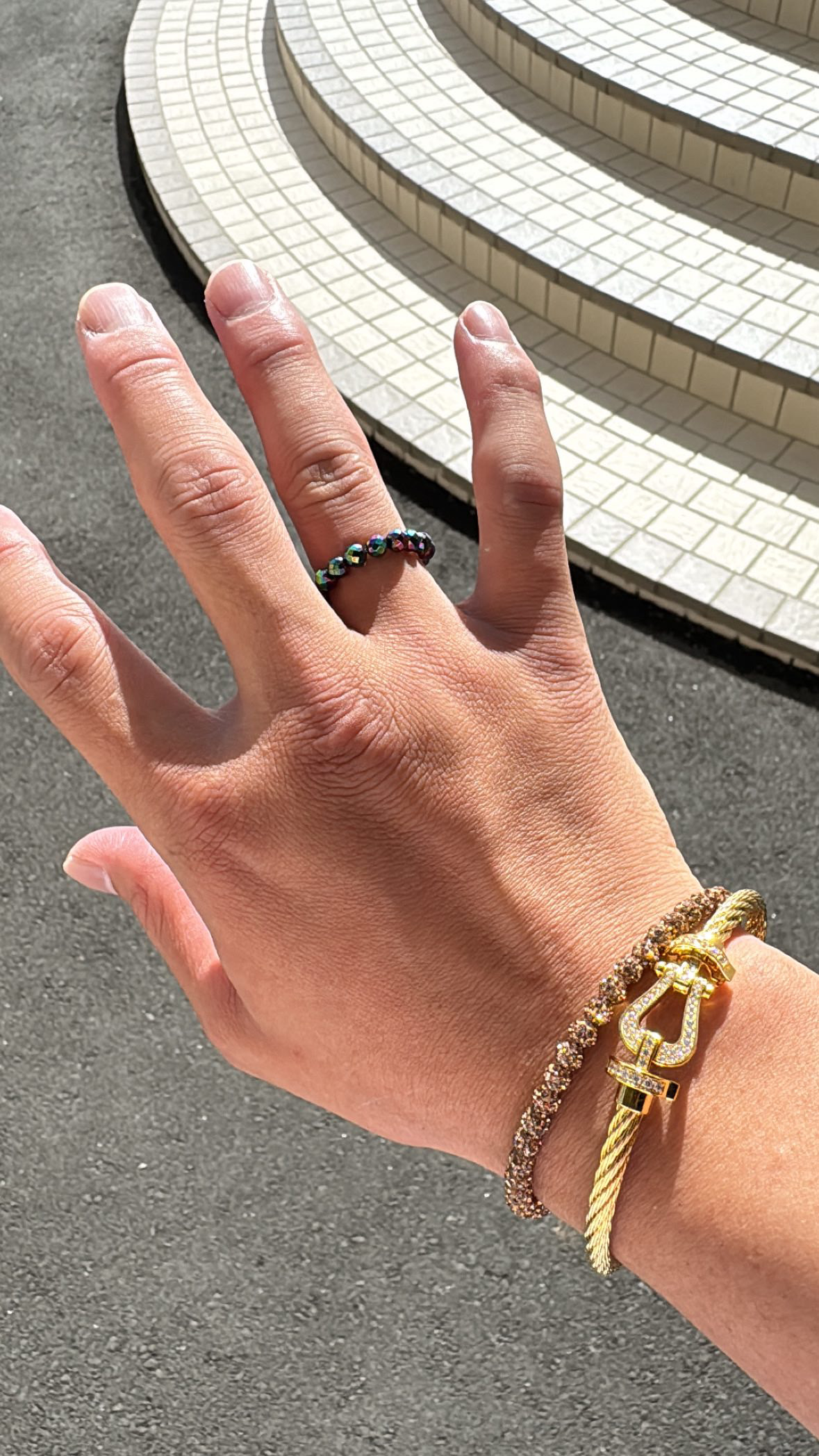 ゴールド＆ヒヅメブレスセットとヘマタイトレアメタルリング💍ありがとうございました🙇‍♂️