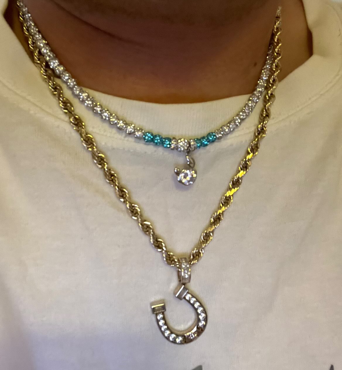 お持ちのネックレスとStone Jewelryをネックレス✨お写真ありがとうございました☺️