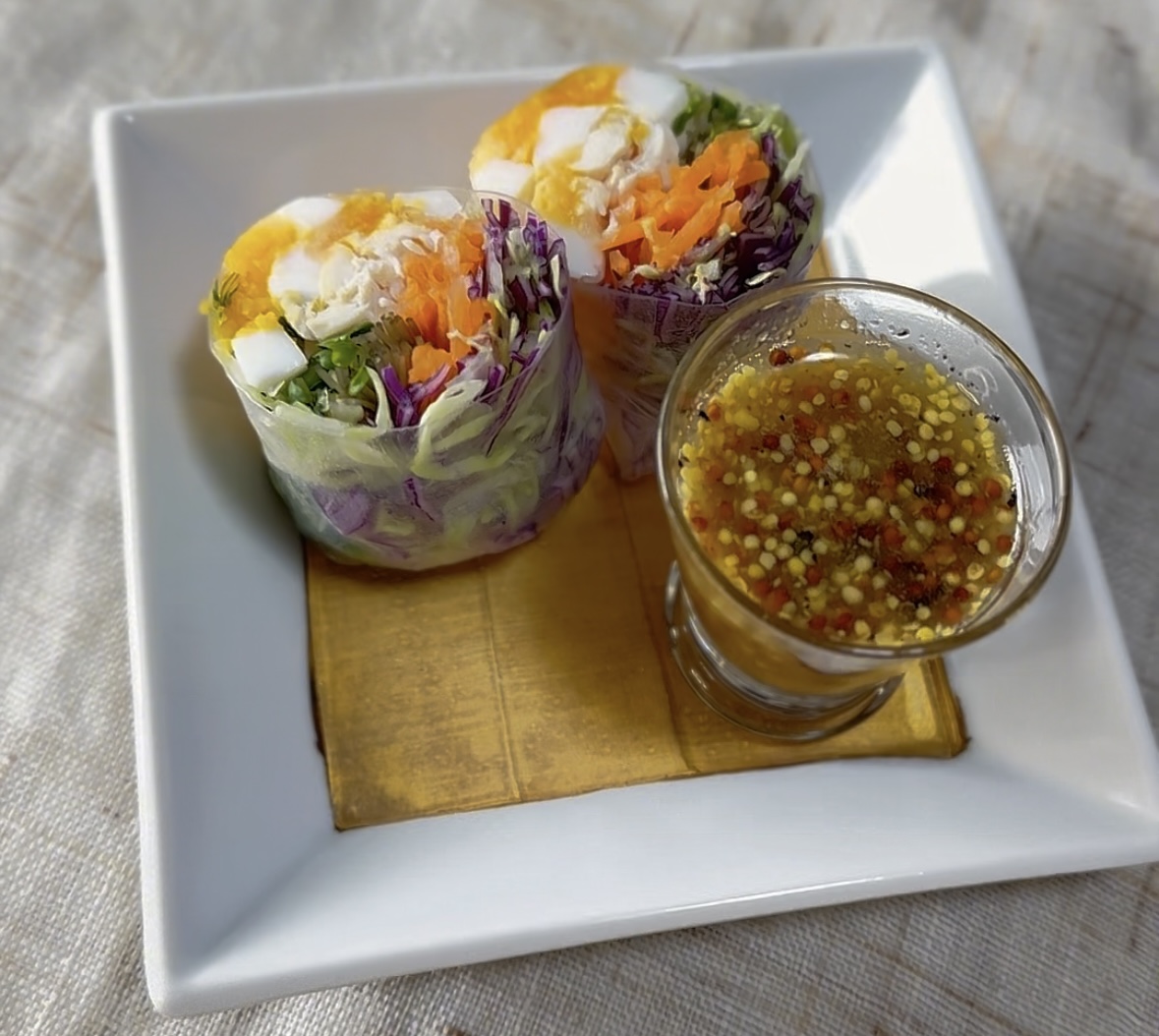 生春巻き　ハニーマスタードソース🥢