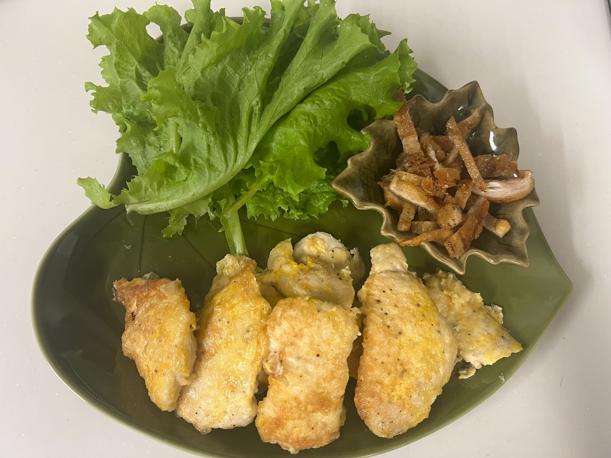 良質卵おはたまを使ったお料理レシピ7月「柔らか鶏むね肉の卵焼き」