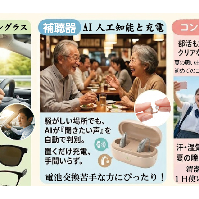 補聴器はここまで進化「AI人工知能補聴器」 「充電式補聴器」