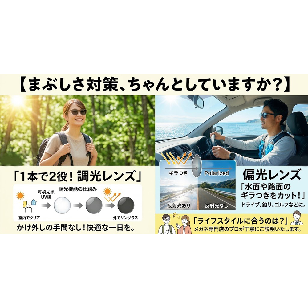 調光、偏光、今大活躍！