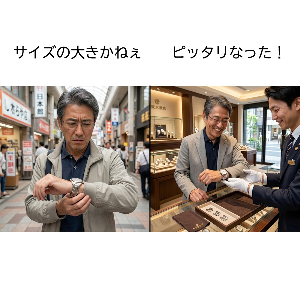 腕時計の「サイズ調整」やってます