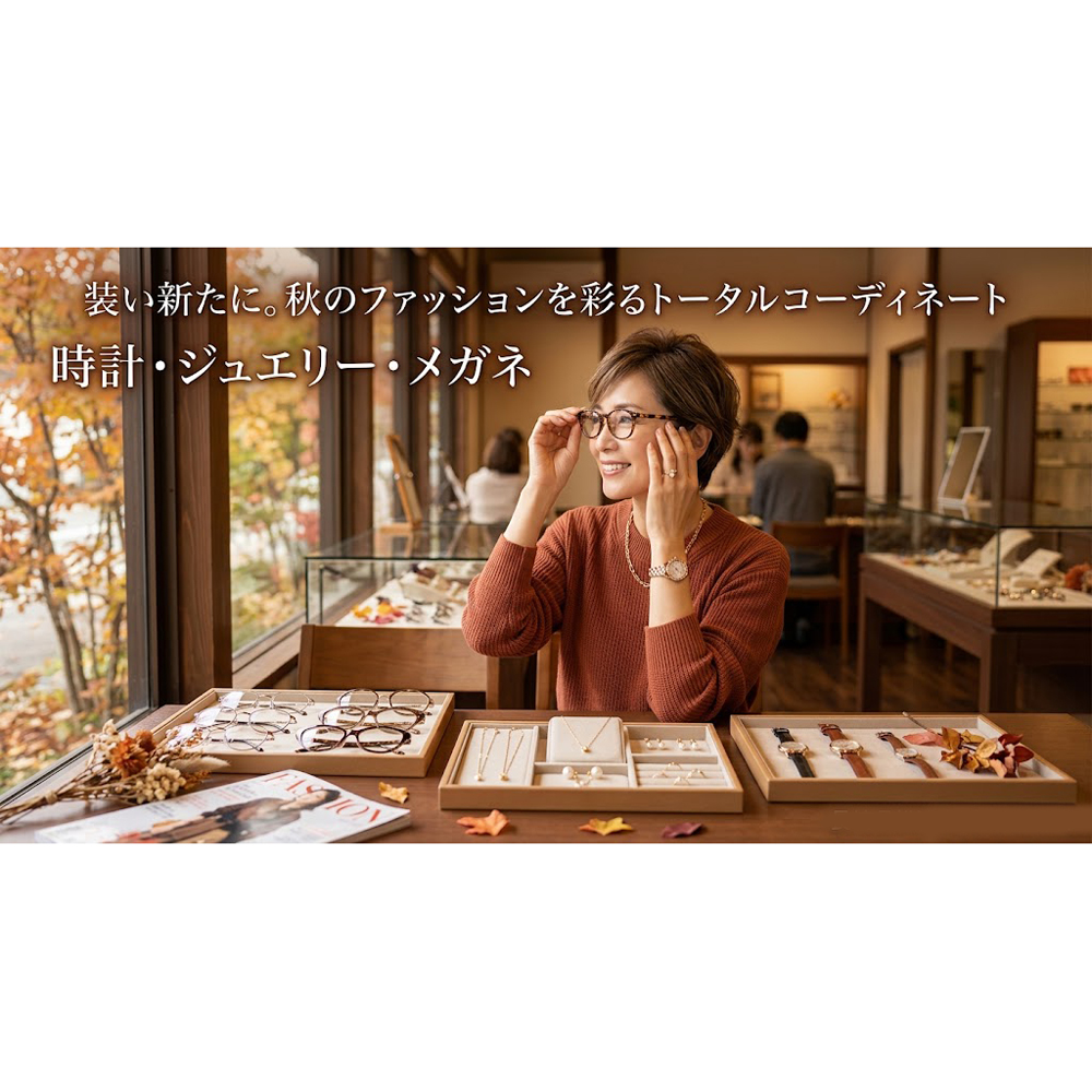 装い新たに。秋のファッションを彩る時計・ジュエリー＆メガネ