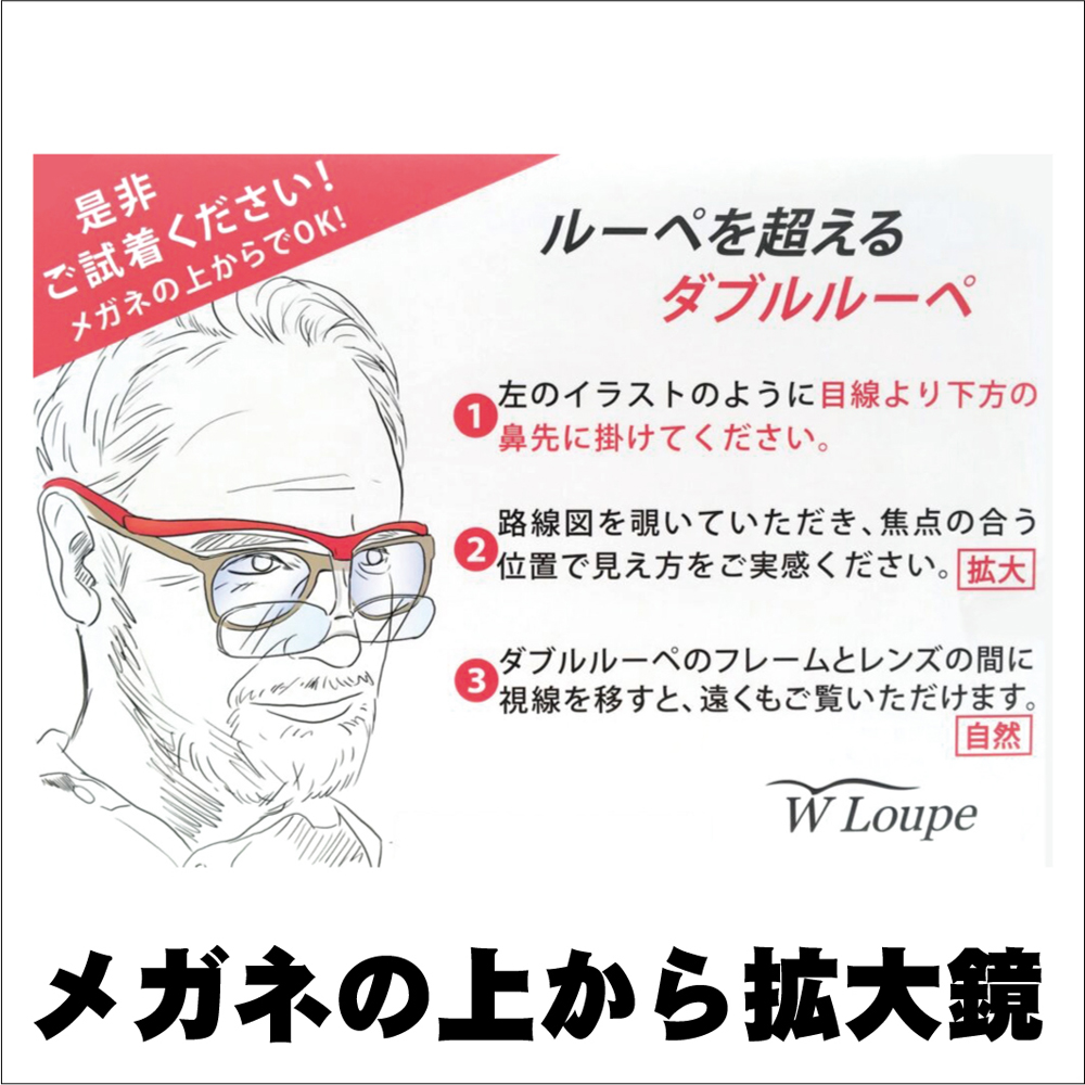 ルーペ、拡大鏡のお悩み、解決っ。