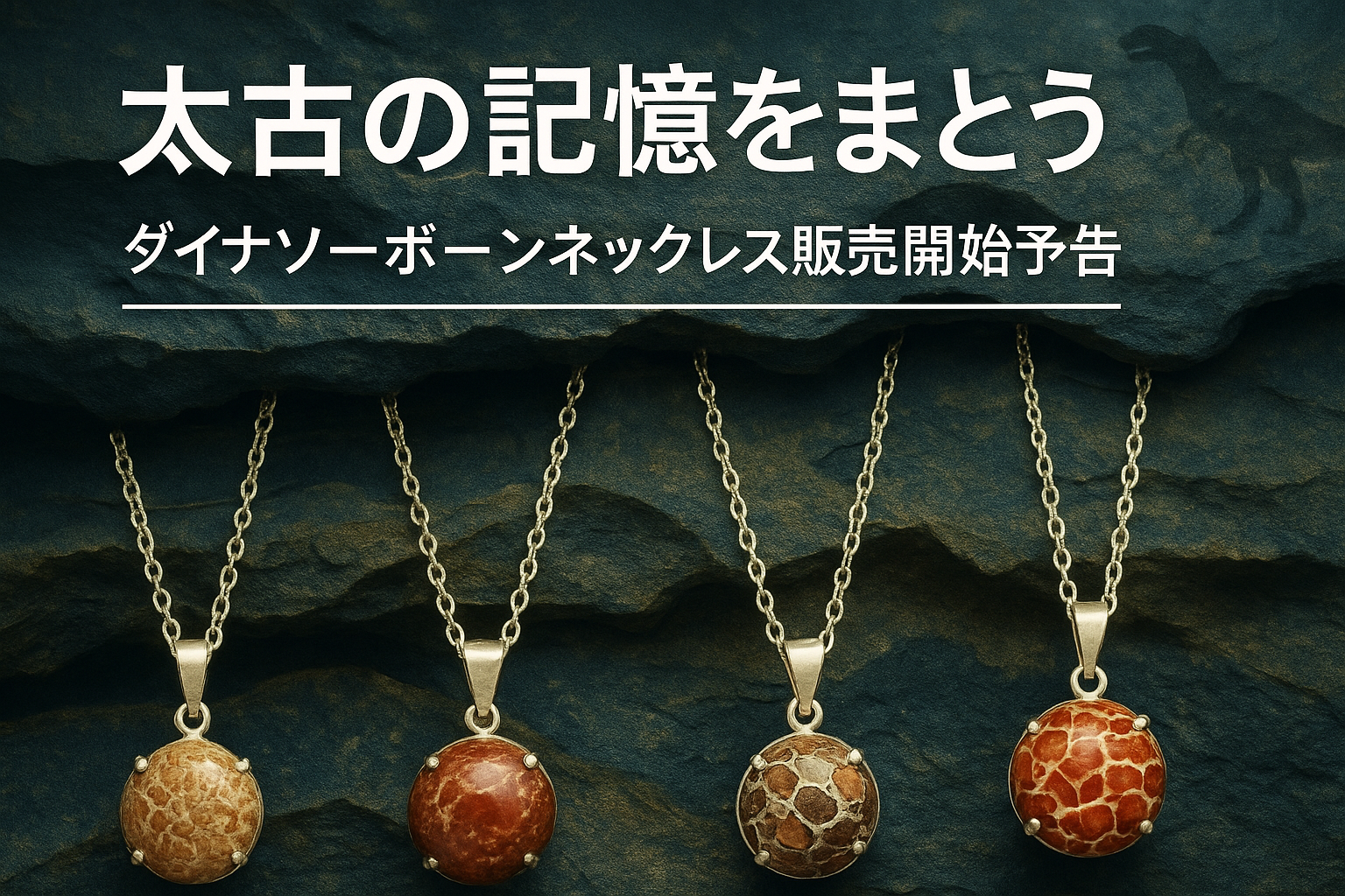 🦖太古の記憶をまとう|ダイナソーボーンネックレス販売開始予告