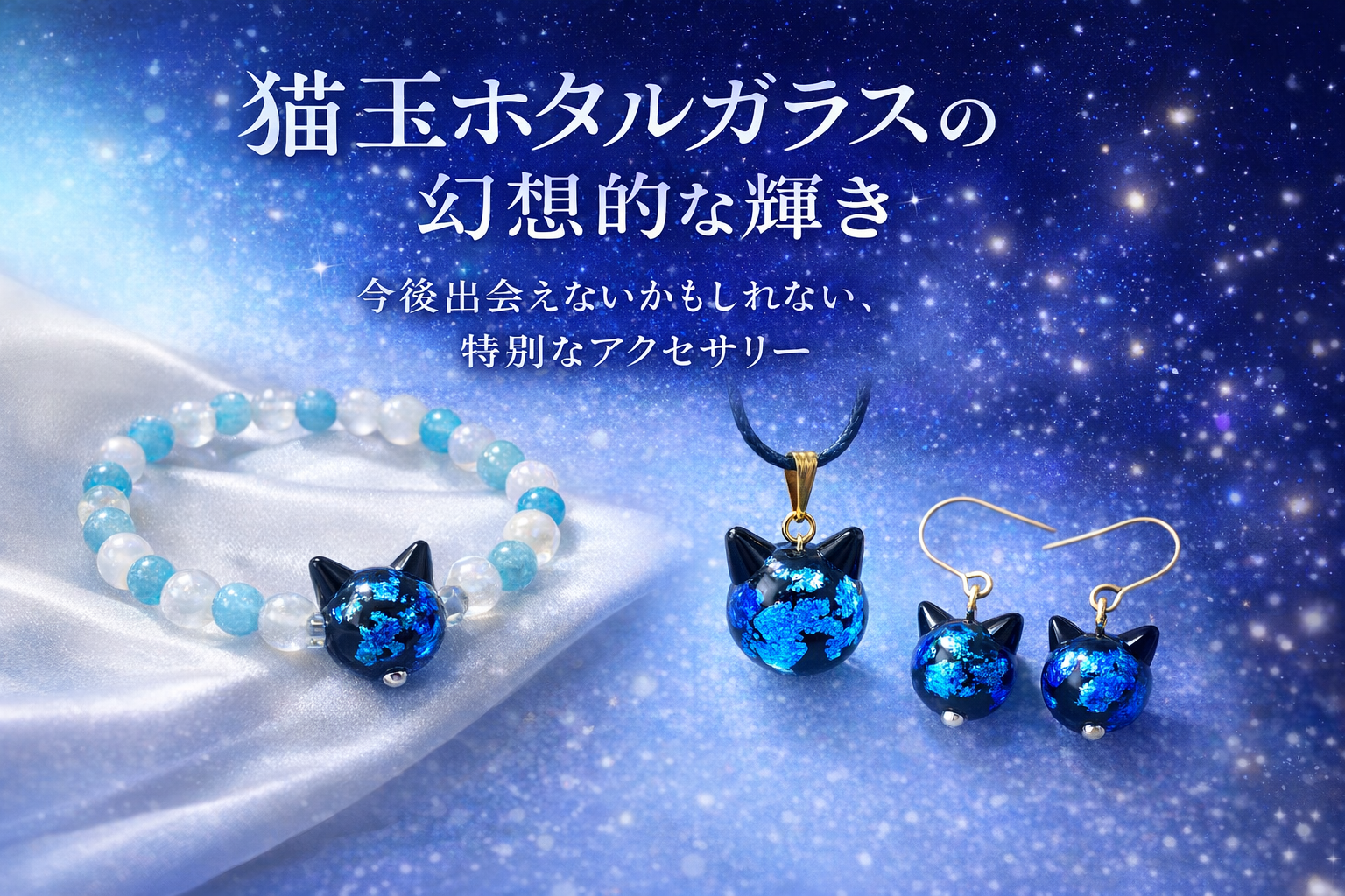 ホタルガラスの魅力とは?猫玉アクセサリーが人気の理由