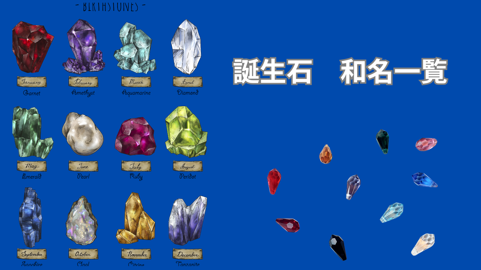 誕生石の和名一覧