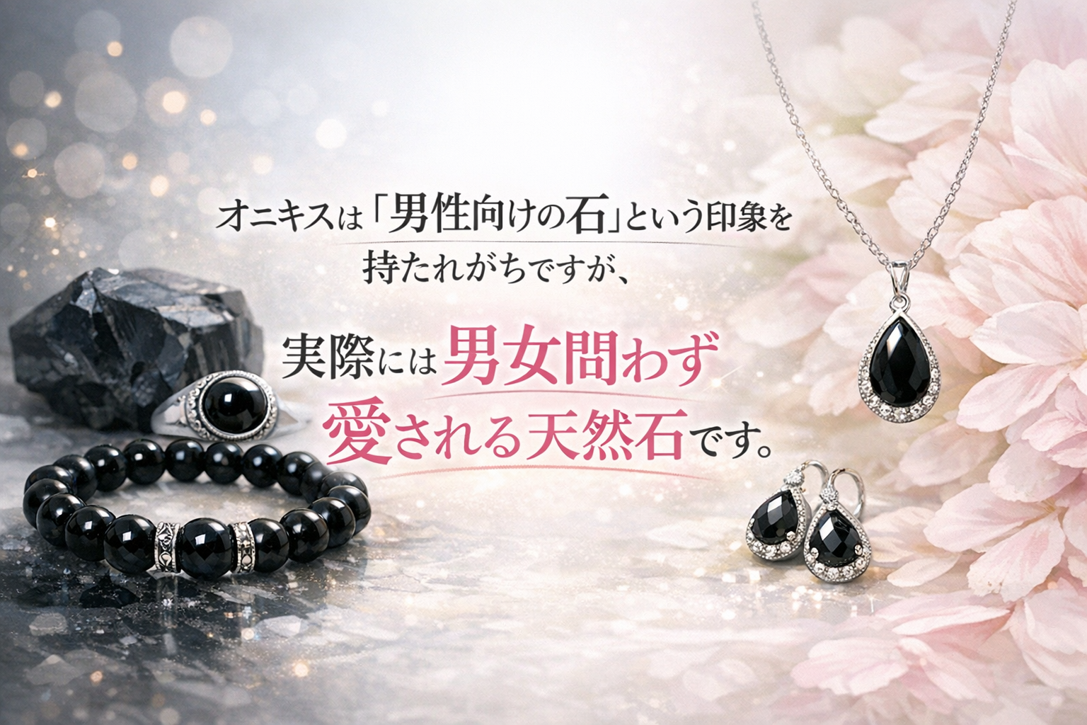 オニキスは男性向け?黒の天然石が男女問わず愛される理由