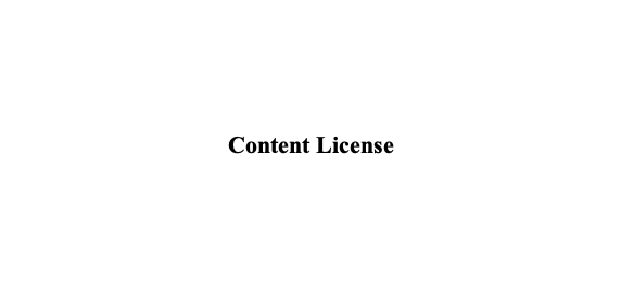 Content License