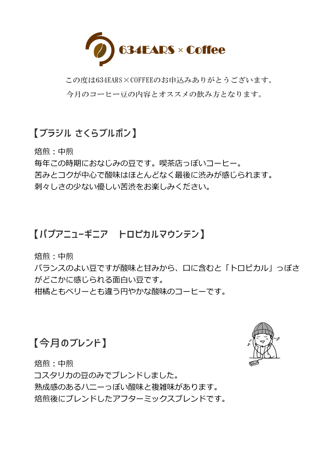 3月のコーヒー豆(2025/3)