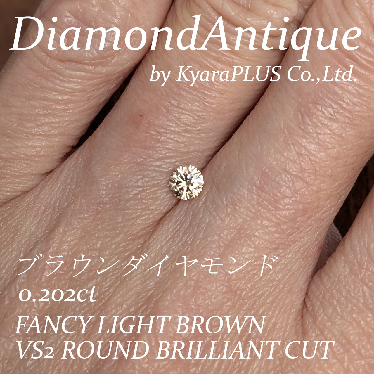 ブラウンダイヤならではのすっきりとした大人びた色合いに、力強い輝きも備えた魅力的な一石