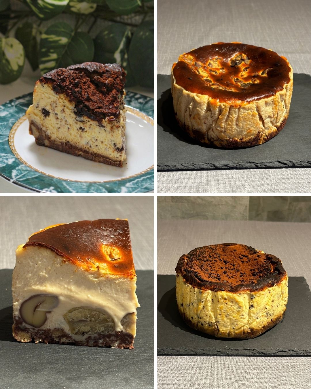 🍁心ほどける、秋の香り。マロンとティラミス風の贅沢バスクチーズケーキ