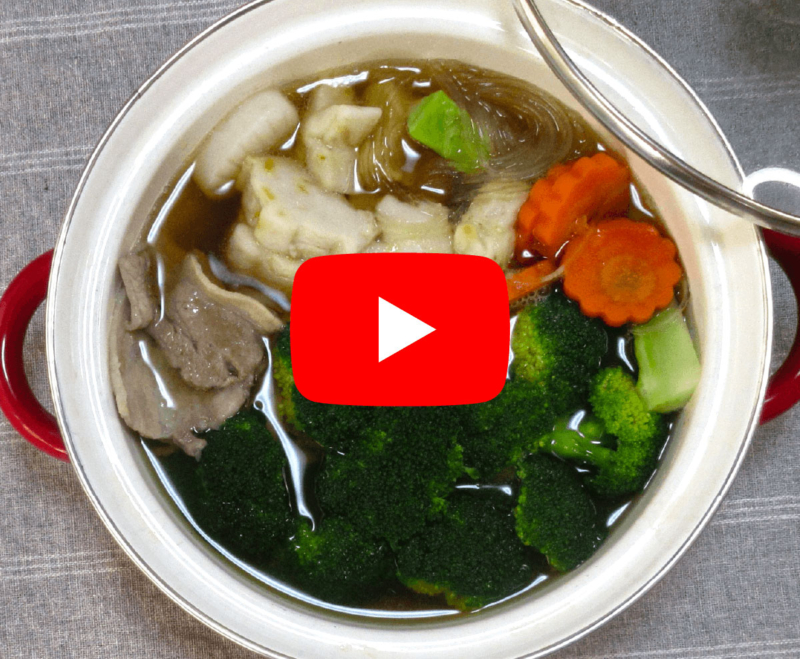 【レシピ動画】 ポンdeフィッシュプロテイン　ブロッコリーひとり鍋